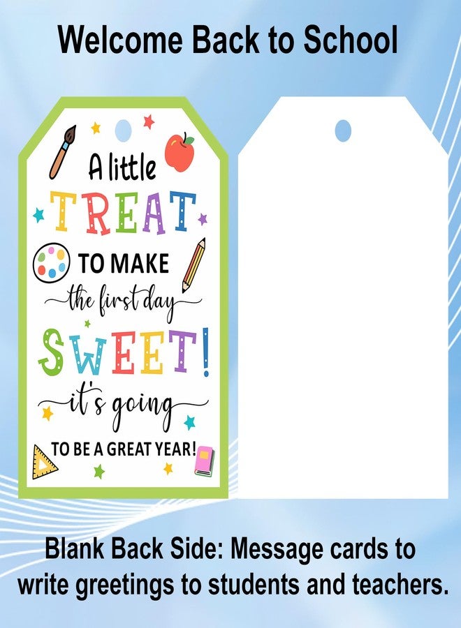 Vanlovemac Back to School Gifts Tags, 80PCS First Day of Kindergarten Gift Tag with String Attached, Welcome Back to School for Students, Teachers & Staffs, Sweet Decorations for 1st 5th 8th &12th Grade - Image 4